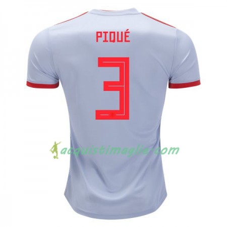 Divisa di Calcio Spagna Pique 3 Trasferta Mondiali 2018